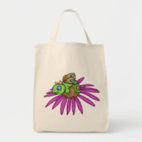 Fairy dragon on a coneflower by Carrie Michael