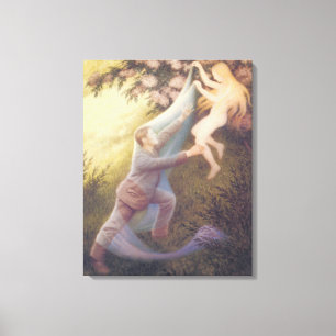 Fairy Dream (by Theodor Severin Kittelsen) Canvas Print