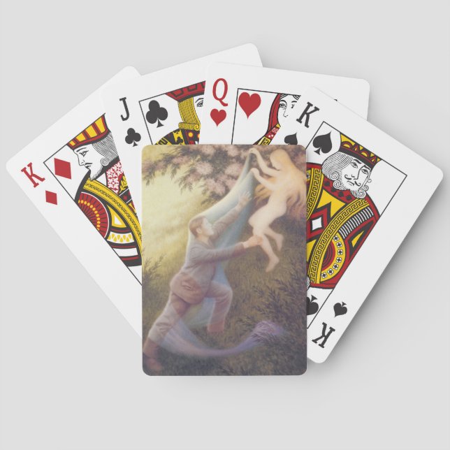 Fairy Dream (by Theodor Severin Kittelsen) Playing Cards (Back)