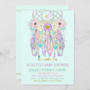 Fairy Dream Catcher Boho Any Colour Paper Invitation