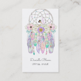 Fairy Dream Catcher Boho Arrows Feathers Business Card
