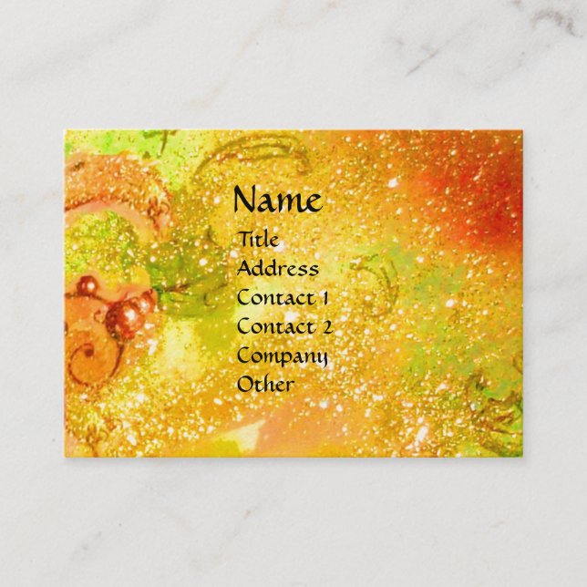 FAIRY DREAMING ON THE FLOWER BUSINESS CARD (Front)