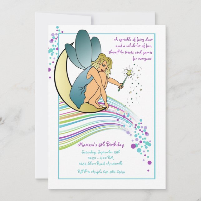 Fairy Dust Birthday Party Invitation (Front)