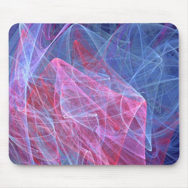 'Fairy Dust' Mysterious Wispy Abstract Shapes Mouse Pad (Front)