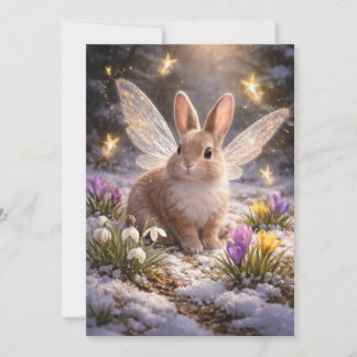 Fairy Easter Bunny Holiday Card