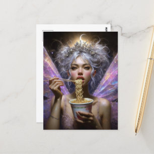 Fairy Eating Ramen Postcard