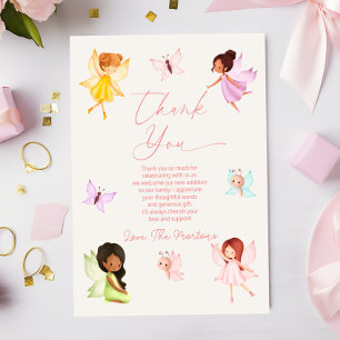 Fairy Enchanted Fairies Baby Shower Thank You Card