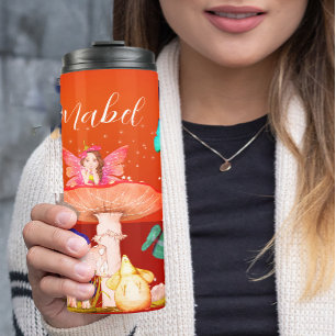Fairy Enchanted Mushroom Magic Stars Personal Thermal Tumbler