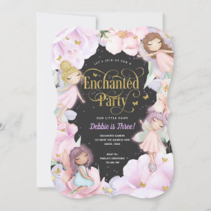 Fairy Enchanted Party, Garden Flower girl birthday Invitation