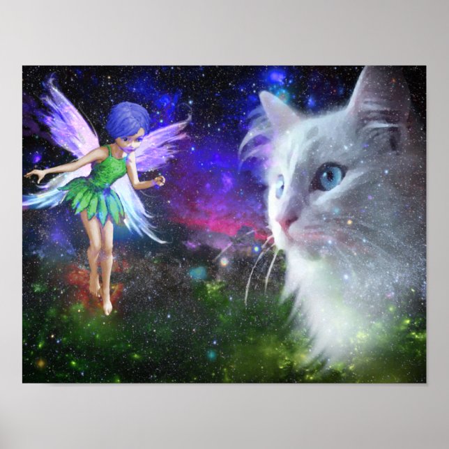 Fairy Encounters Cat Poster (Front)