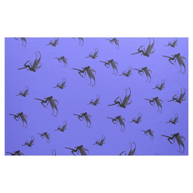 fairy fairies fairytales purple pattern fabric (Yard)