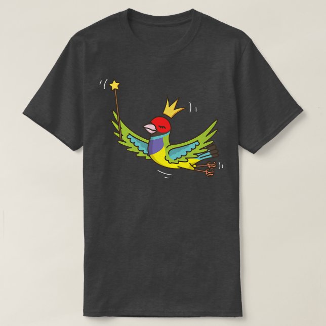 Fairy Finches Wildlife Mystical Bird Finches Fairy T-Shirt (Design Front)