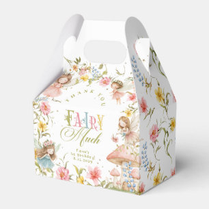 Fairy First Birthday Enchanted Garden Thank you Favour Box