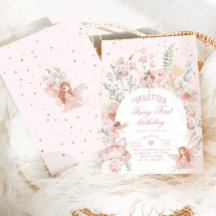 Fairy First Birthday Enchanted garden Whimsical