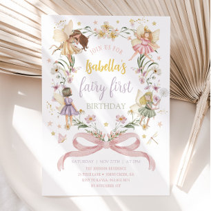 FAIRY FIRST BIRTHDAY Fairy Garden Birthday Party Invitation