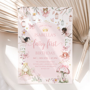 FAIRY FIRST BIRTHDAY Fairy Garden Birthday Party Invitation