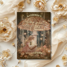 Fairy First Birthday Forest Mushroom Whimsical