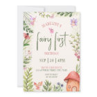 Fairy First Birthday Forest Watercolor Mushroom 