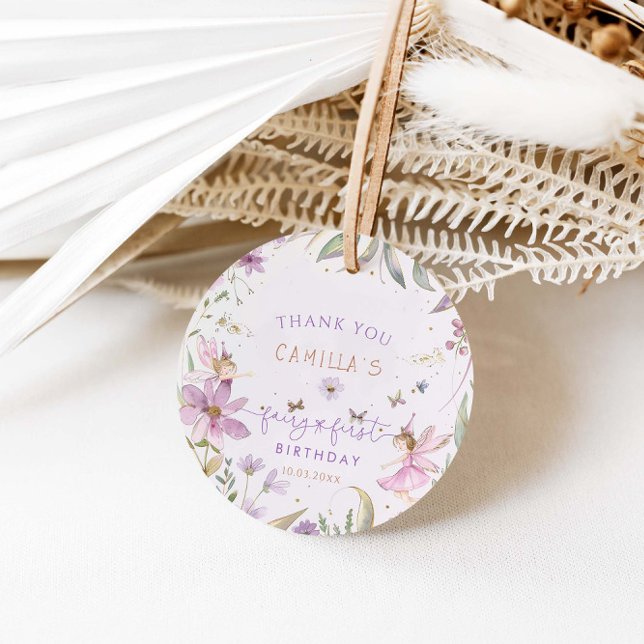 Fairy First Birthday Girl Favour Tags (Creator Uploaded)