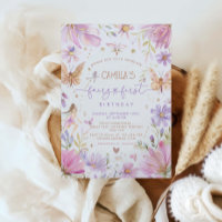 Fairy First Birthday Girl  Invitation
