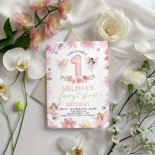 Fairy First Birthday Invitation