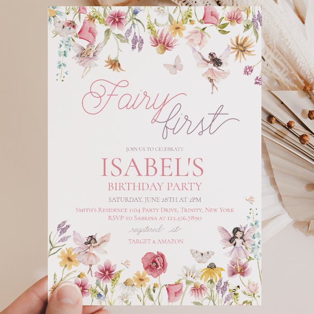 Fairy First Birthday Invitation (Creator Uploaded)