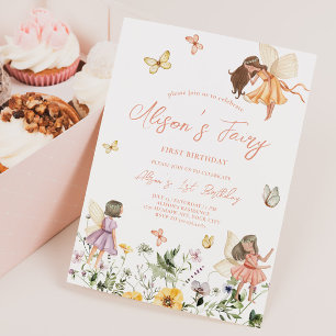 Fairy First Birthday Invitation