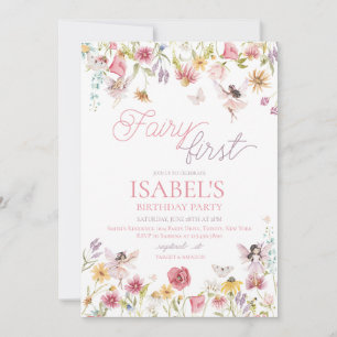 Fairy First Birthday Invitation