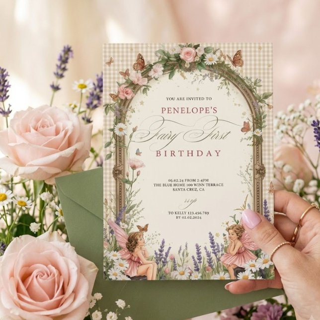 Fairy First Birthday Invitation | Whimsical Garden (Creator Uploaded)