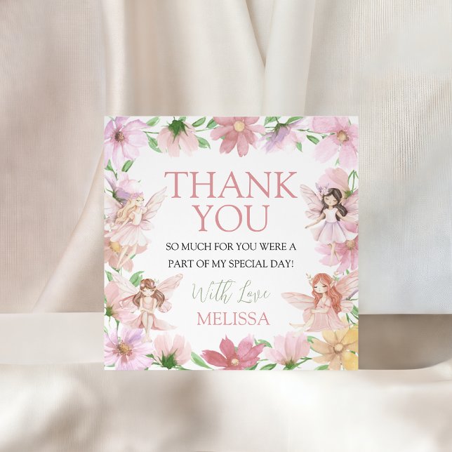 Fairy First Birthday Thank You Tag (Creator Uploaded)