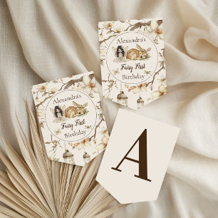 Fairy First Birthday Woodland Floral Bunting