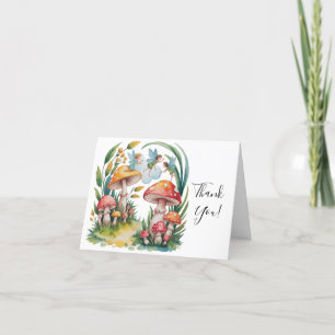 Fairy First Girl Birthday Party  Thank You Card