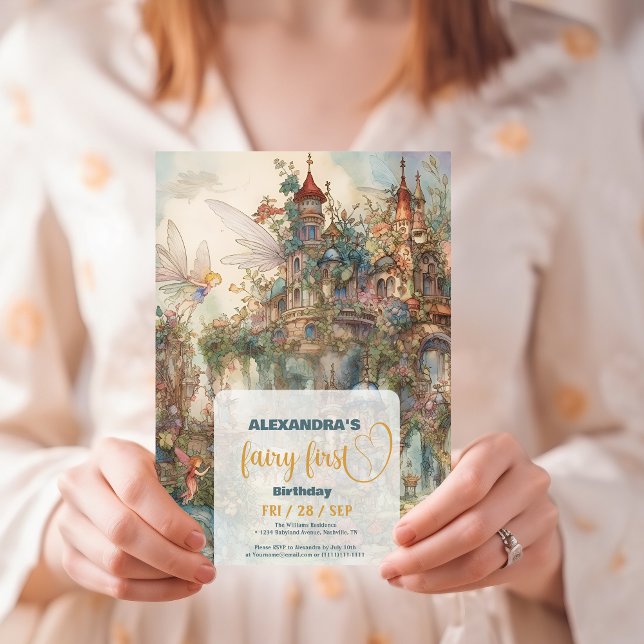 Fairy First Girl's 1st Birthday Invitation (Creator Uploaded)
