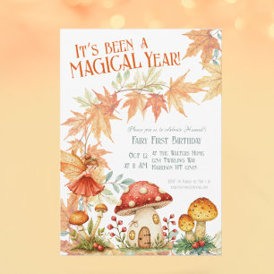 Fairy First Magic november Birthday Invitation