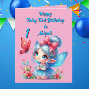 Fairy First Photo KIds  BIrthday Greeting Card