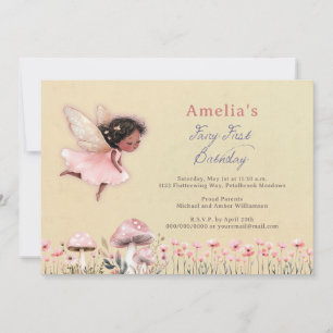 Fairy First Theme Girl's 1st Birthday Party Custom