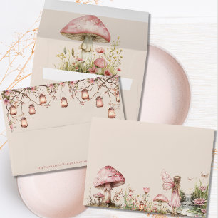 Fairy First Theme Girl's 1st Birthday Party Custom Envelope