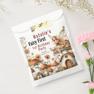 Fairy First Theme Girl's 1st Birthday Party Favour Bags