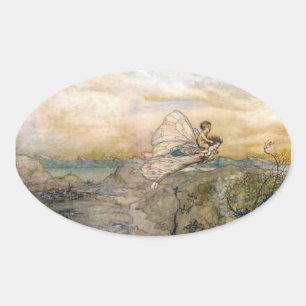 Fairy Flies Off With Child Sticker