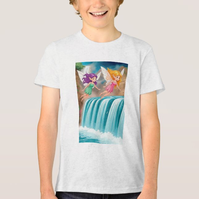 Fairy Flight Over the Fallsex Tri-Blend Shirt (Front)