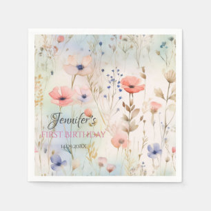 Fairy Floral Birthday Napkins