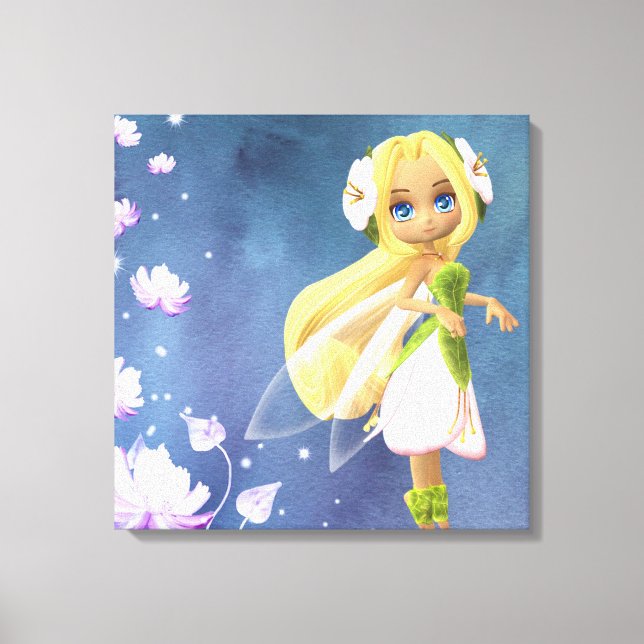 Fairy Floral Canvas Print (Front)