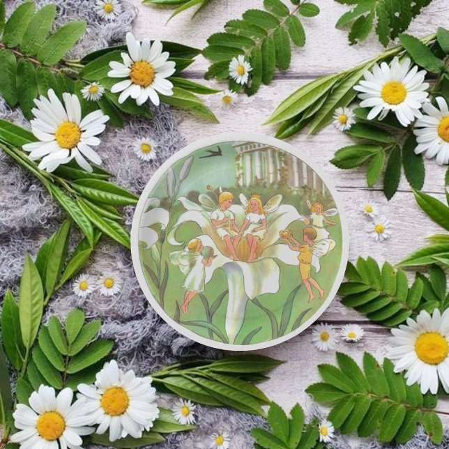 Fairy Floral Garden Enchanted Forest Girl Birthday Paper Plate (Creator Uploaded)
