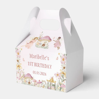 Fairy Floral Girl Birthday Party Favour Box
