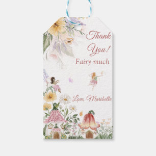 Fairy Floral Girl Birthday Party Gift Tags