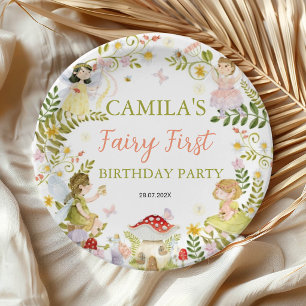 Fairy Floral Magical Garden Birthday Paper Plate