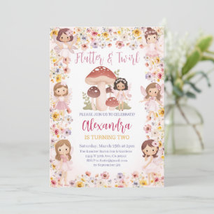 Fairy Floral Magical Garden Forest Girl Birthday Invitation