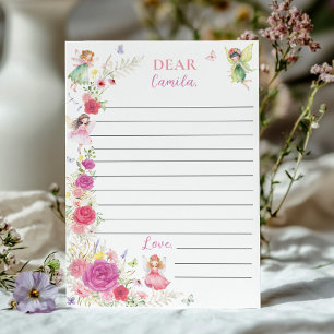 Fairy Floral Time Capsule Note Message Card