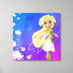 Fairy Floral Wall Art Canvas Print