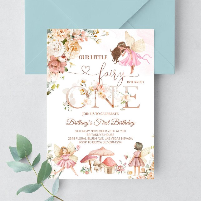 Fairy Floral Wildflower Garden Birthday Invitation (Creator Uploaded)